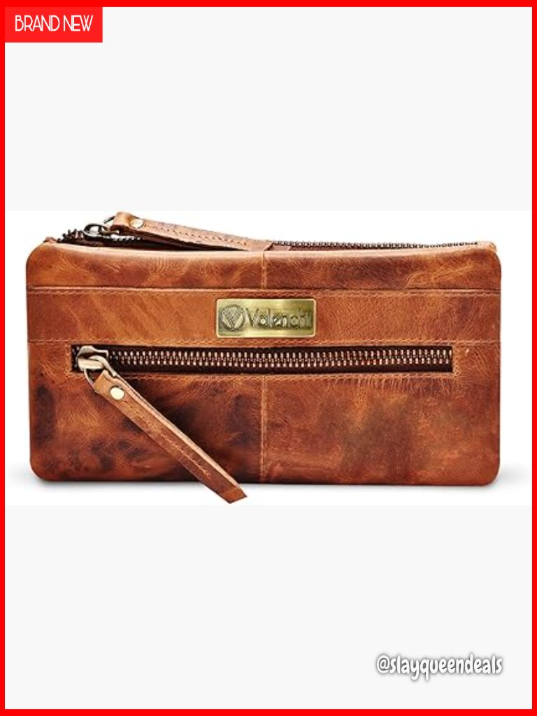 Leather Rfid Blocking Wallet With Card Slots And Coin Pocket